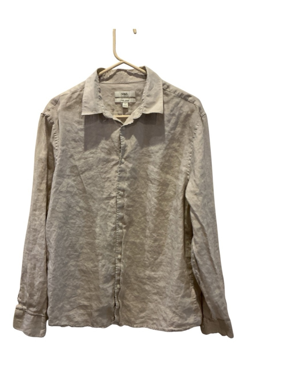 M&S Marks & Spencer Men’s 100% Pure Linen Button Down Shirt